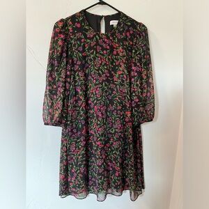 Calvin Klein 3/4 Sleeve Floral Dress